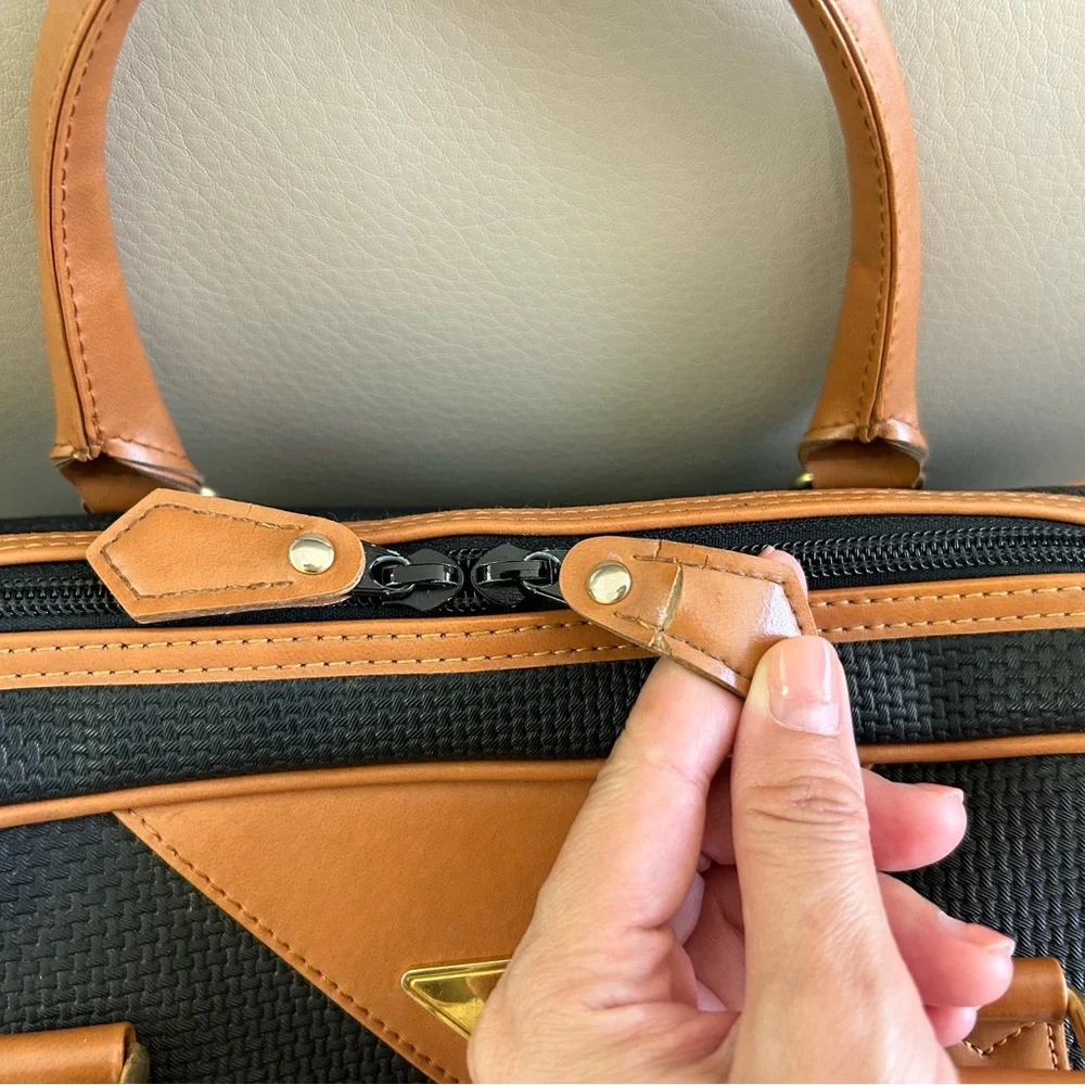 Yves Saint Laurent Black PVC Boston Bag