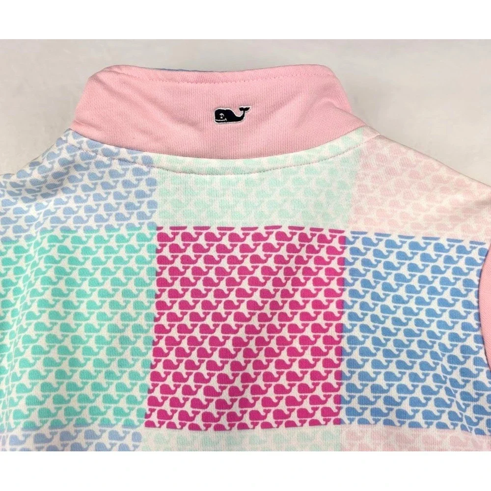 Vineyard Vines Target Girls 10 12‎ Pink Lightweight Jacket Whale Patchwork NWT