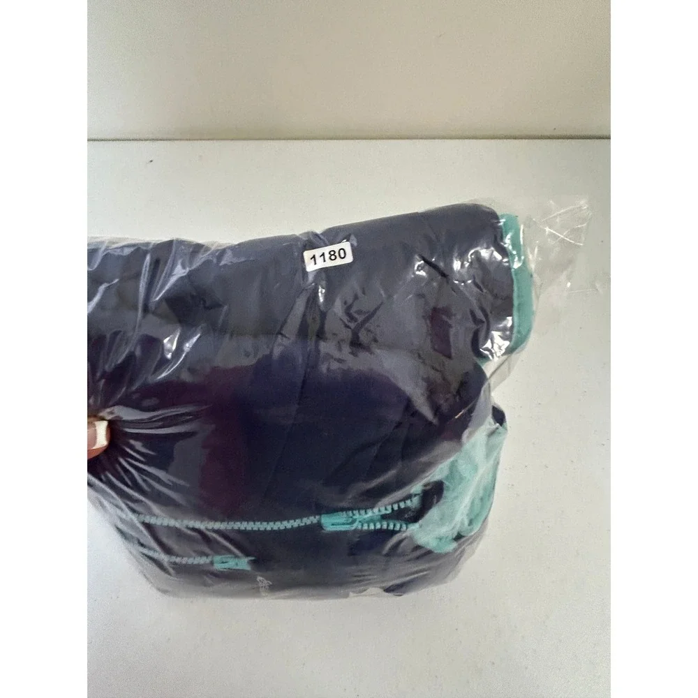 Eddie Bauer Kids Puffer Jacket Navy Blue Teal Hooded‎ Zip Front Insulated