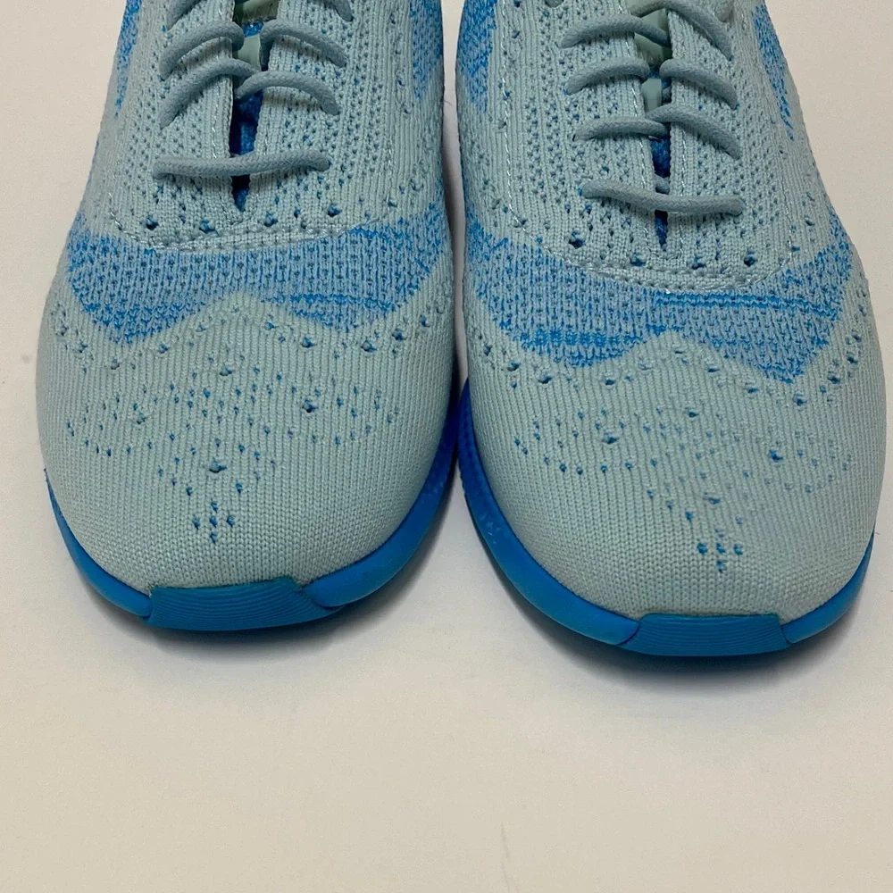Cole Haan 2Zerogrand Stitchlite Dopamine Light Blue Knit Oxford Sneakers sz 10b