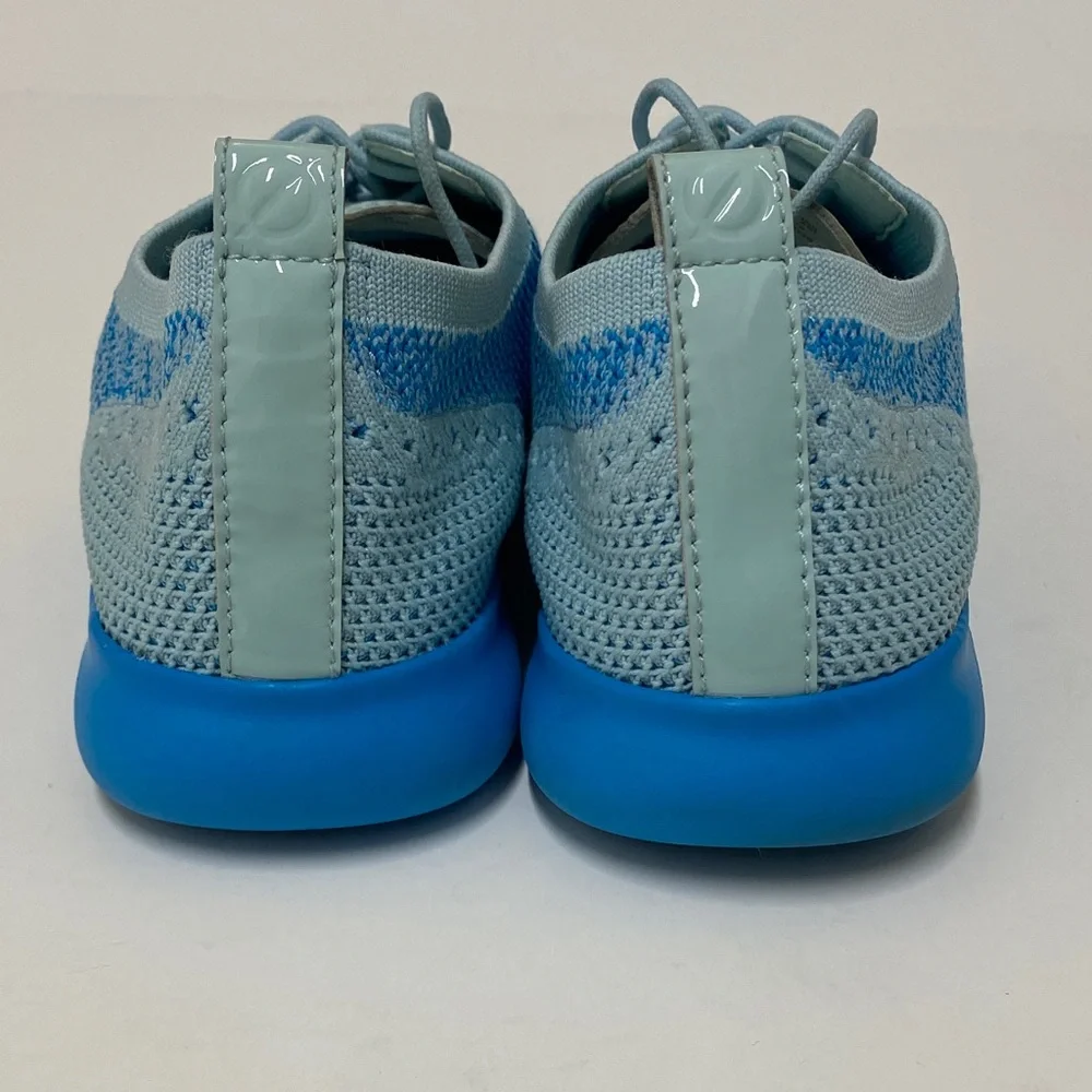 Cole Haan 2Zerogrand Stitchlite Dopamine Light Blue Knit Oxford Sneakers sz 10b