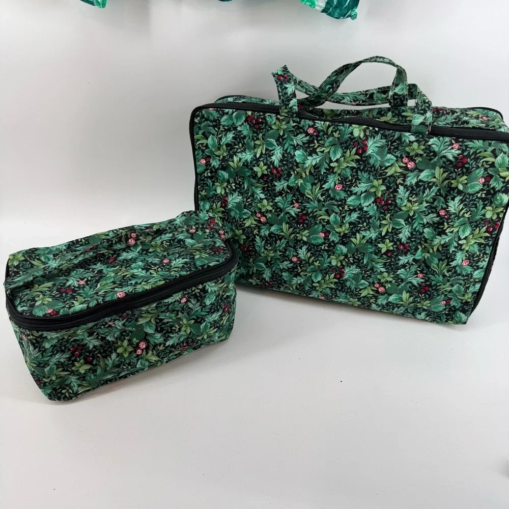 Vintage Floral Cosmetic Bag Set – New