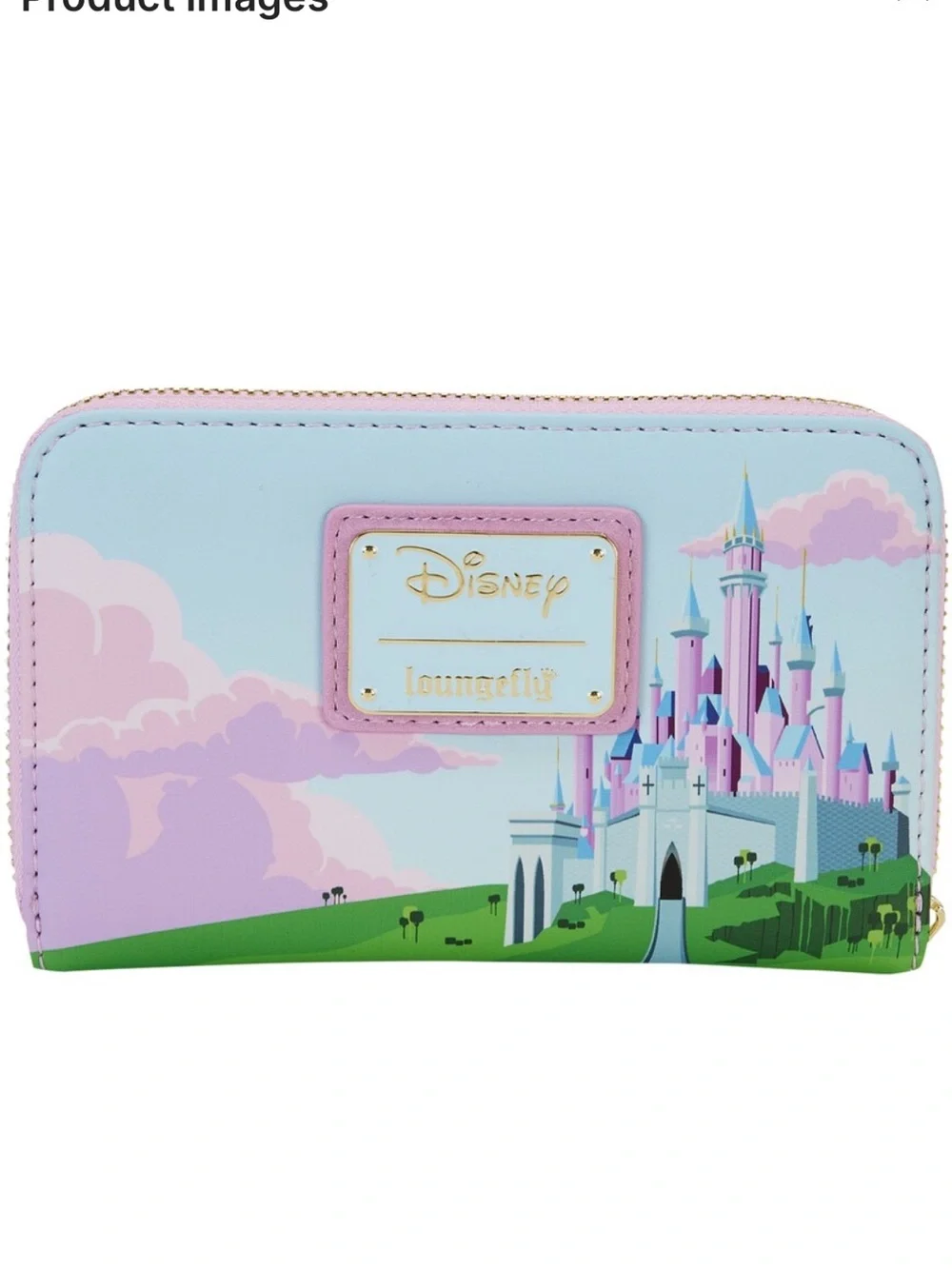 Loungefly sleeping beauty stained glass castle zip around wallet Disney Original