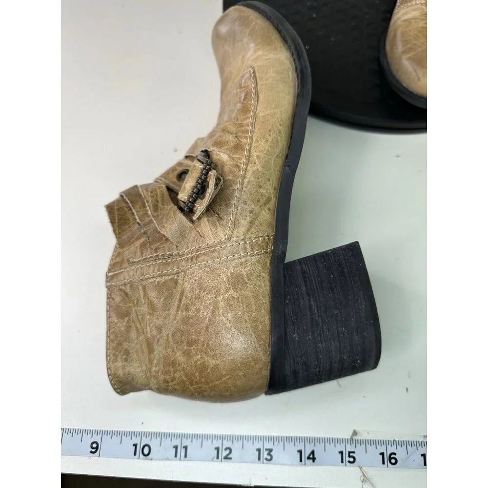 Two Lips Brown Leather Women’s Ankle Boots Sz 10M