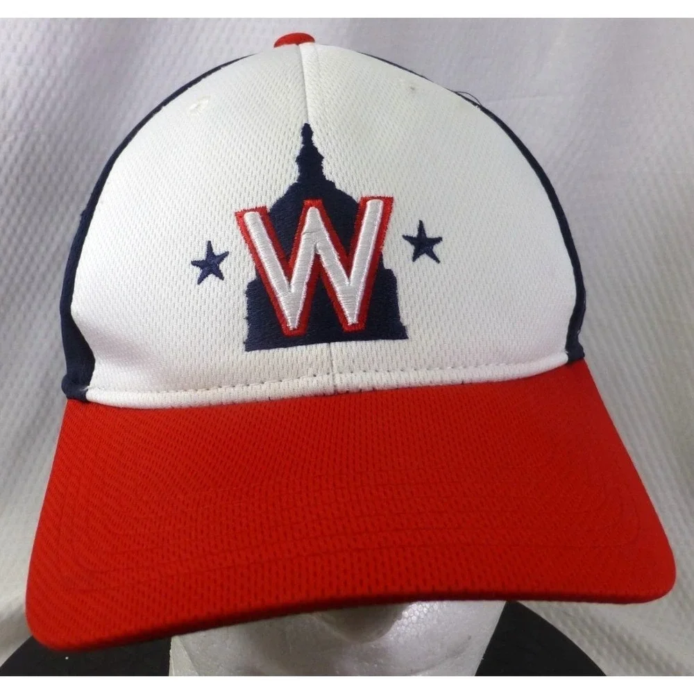 Washington Nationals MLB Adjustable Strap Back Baseball Cap Red/White/Blue
