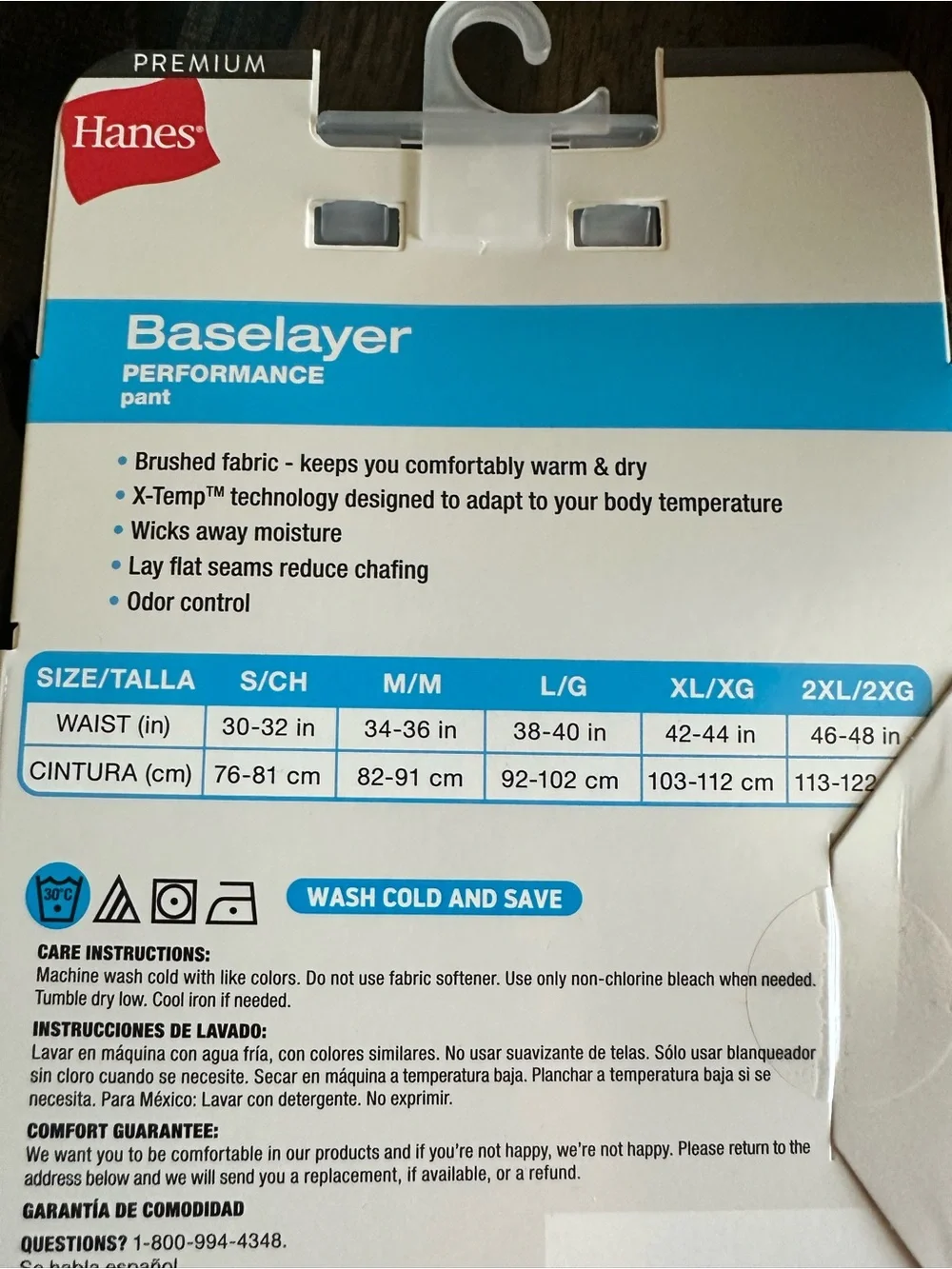 Hanes fits waist
