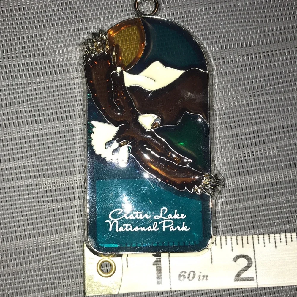 Souvenir Ornament Crater Lake National Park Soaring Eagle Mountains Suncatcher