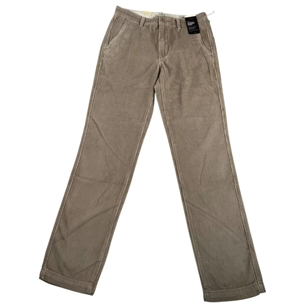 Levis XX Chino Authentic straight leg corduroy pants men tan preppy dandy 32x34‎