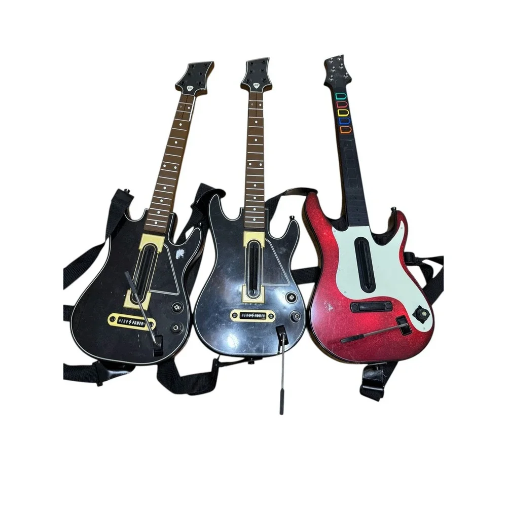 Guitar Hero Gaming Controller Guitars Lot Of 3-‎ Untested