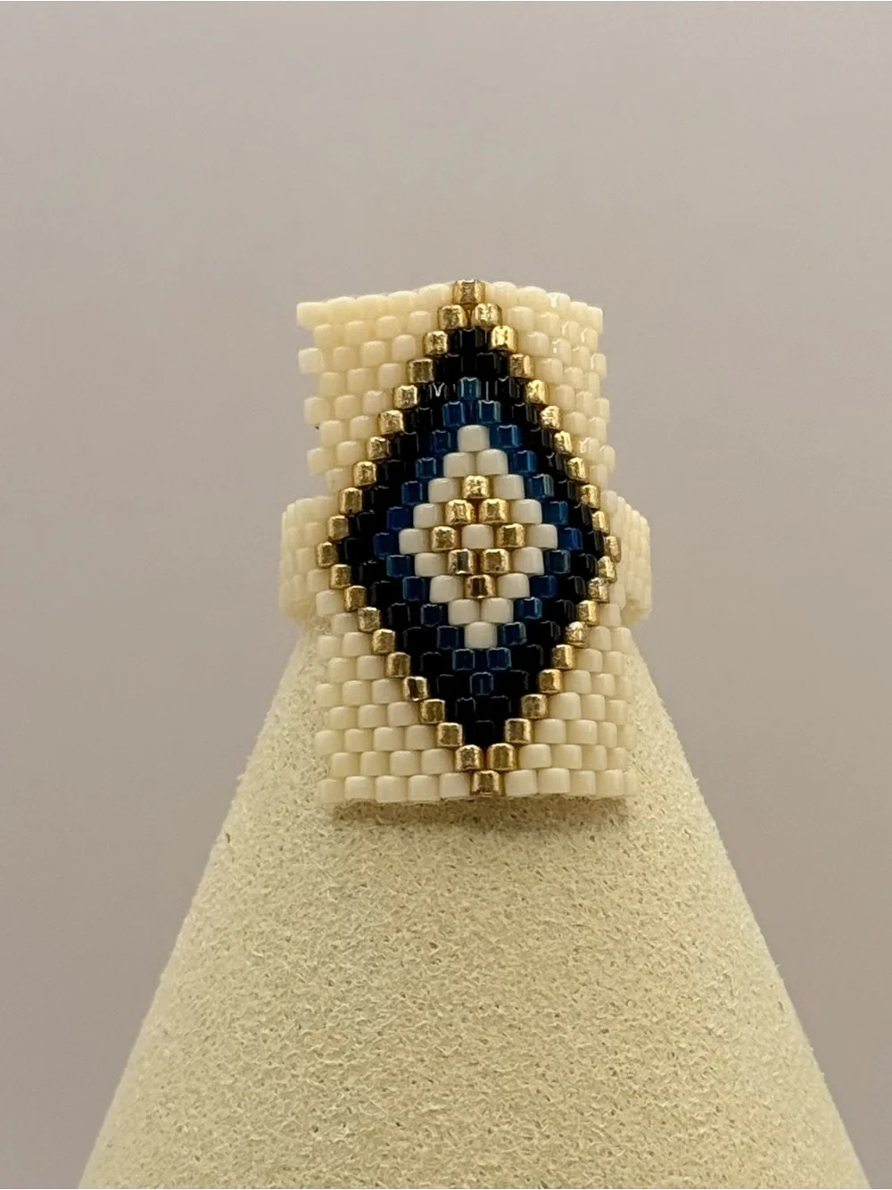 Handmade beaded ring