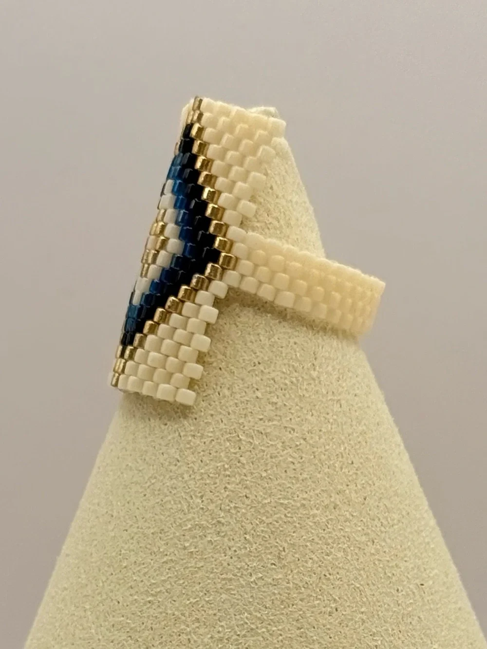 Handmade beaded ring