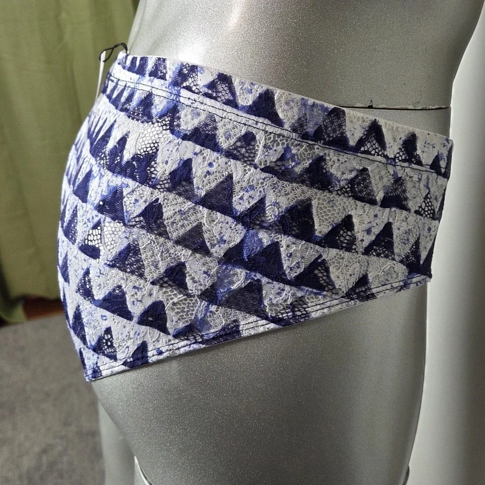 Cosabella‎ Men Never Say Never Comfort Micro Brief Blue White Lace Print size S