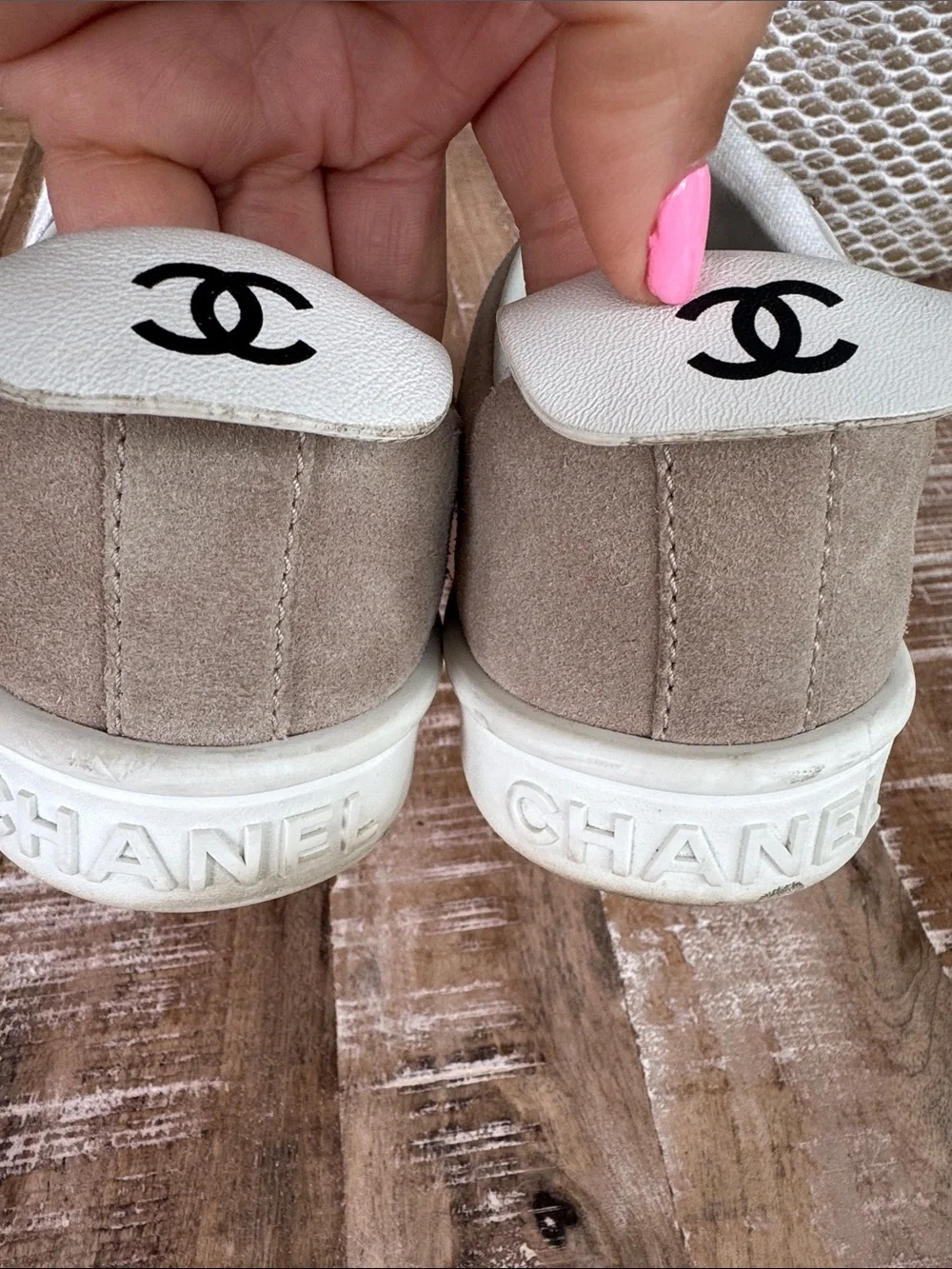CHANEL suede low