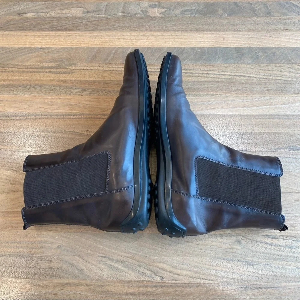 Tod's Leather Chelsea Boots, Size 6