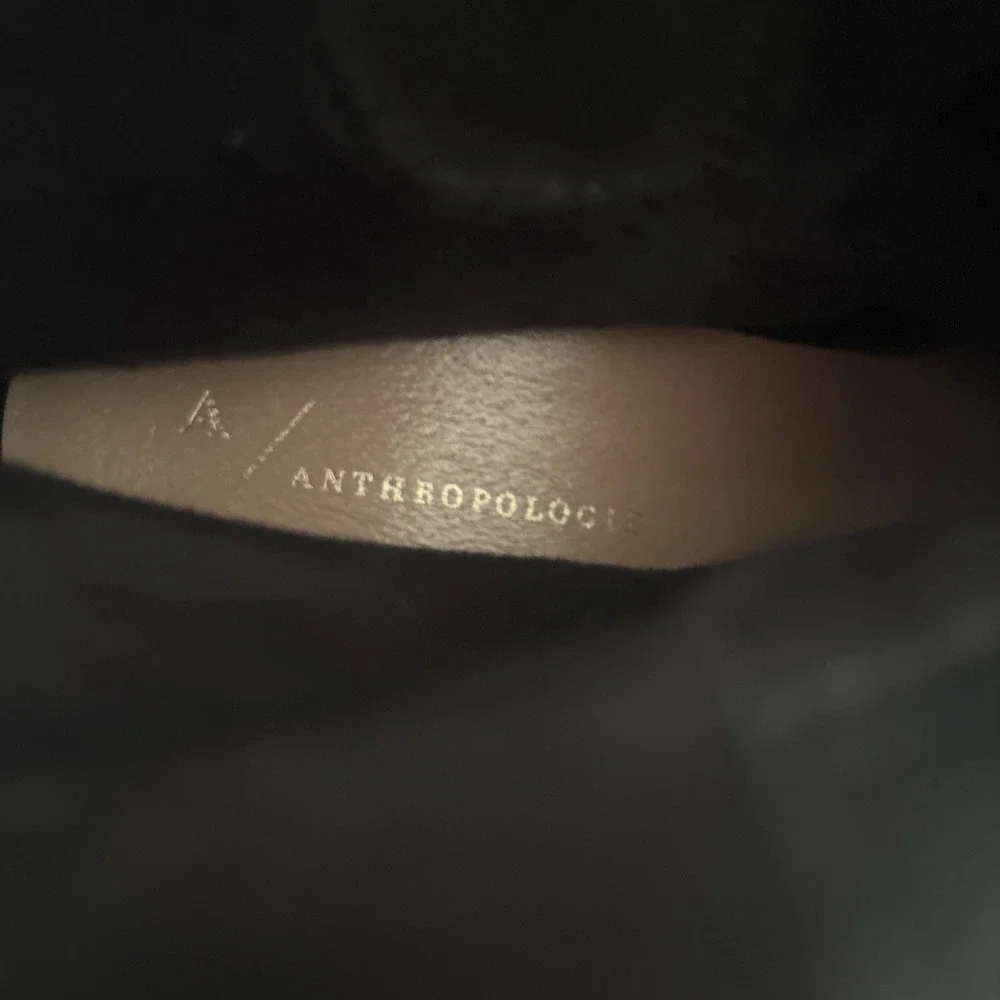 Anthropologie Hidden Wedge Booties Black‎ Size 36