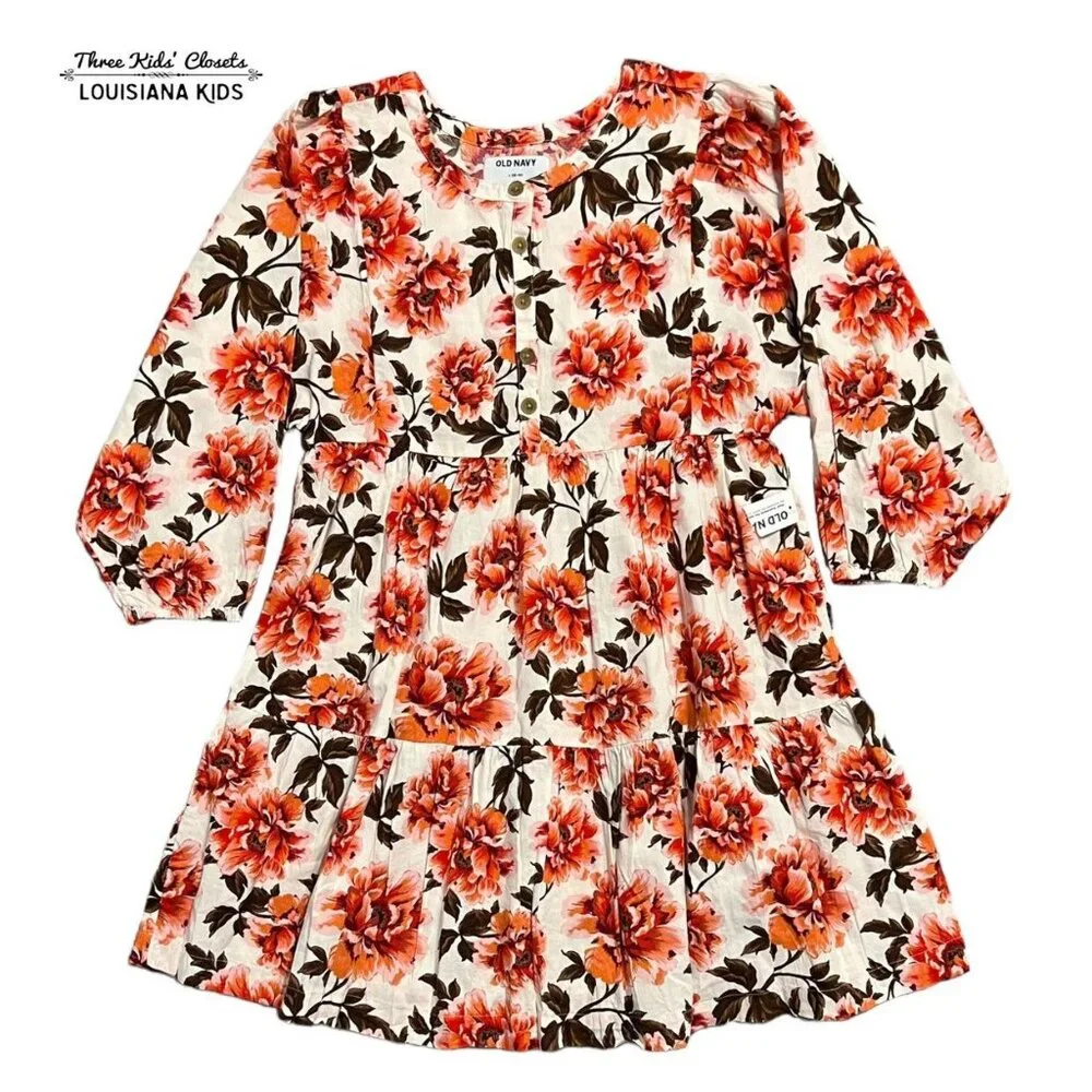 NEW Old Navy Sz L (10-12Y) Floral Swing Dress
