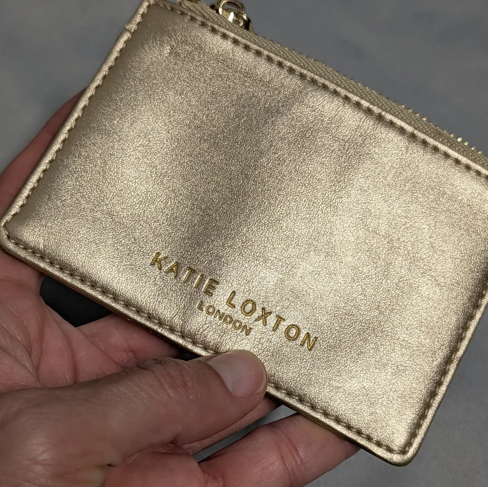 Katie Loxton Metallic Card Wallet - Gold