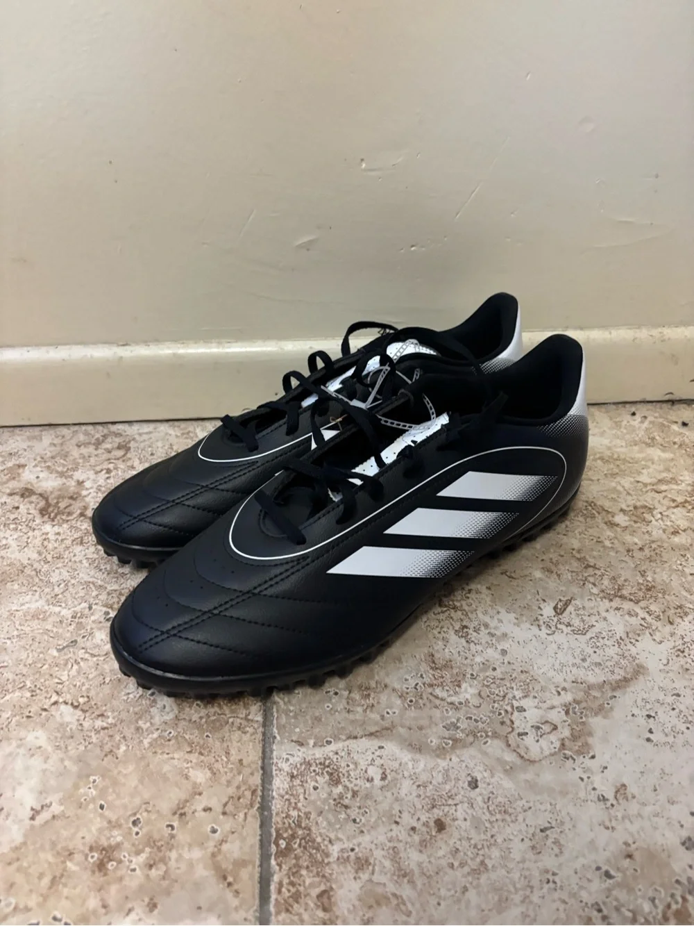 Adidas Goletto IX TF Men Size 13 Black White Soccer Turf Cleats Shoes IH0083 New