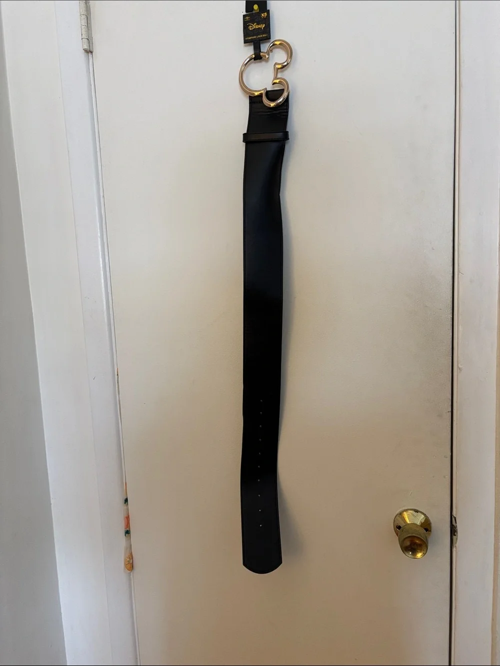 Disney Black women’s Belt with Gold G-Hook Buckle