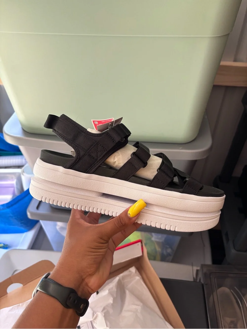 Nike platform sandals