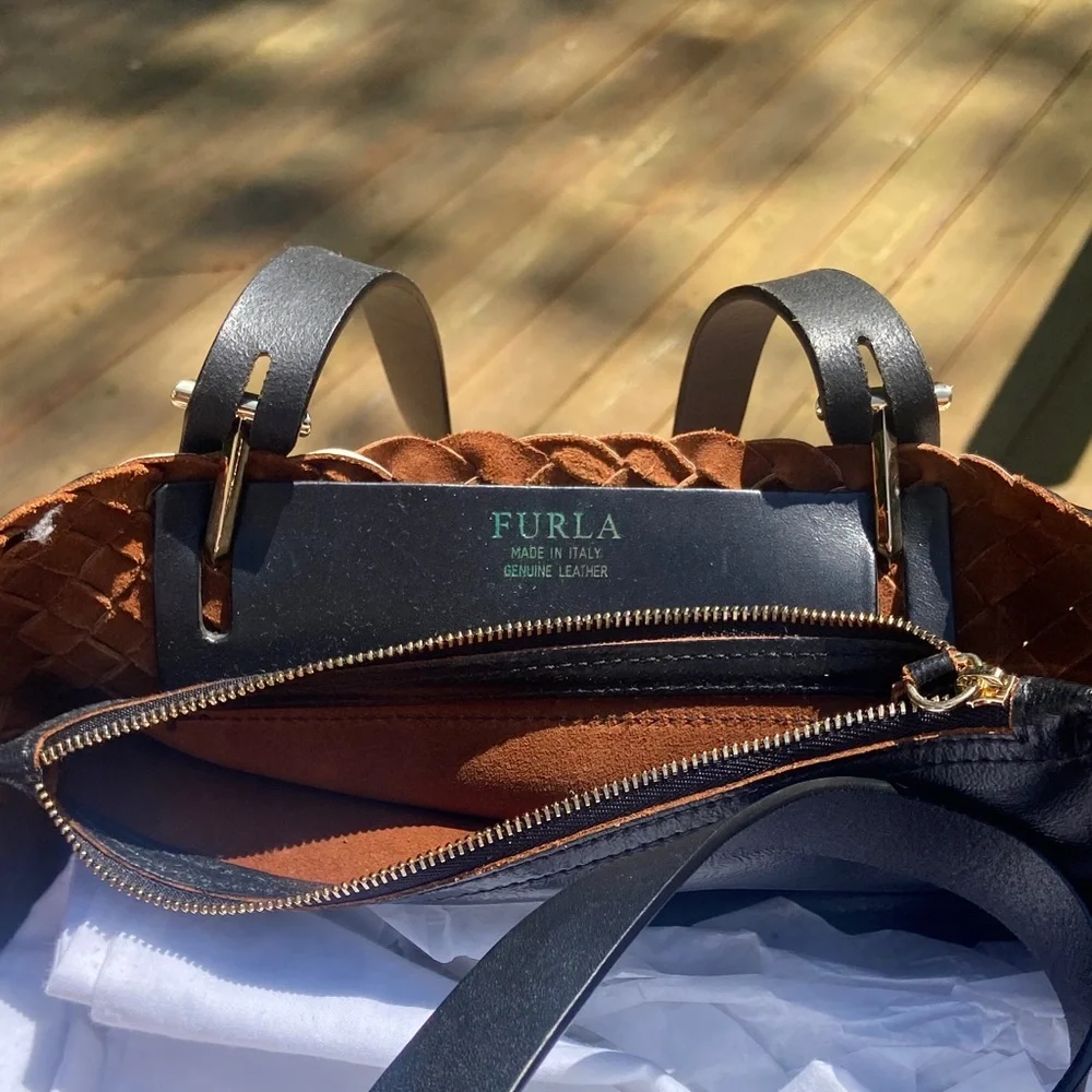 Furla woven leather