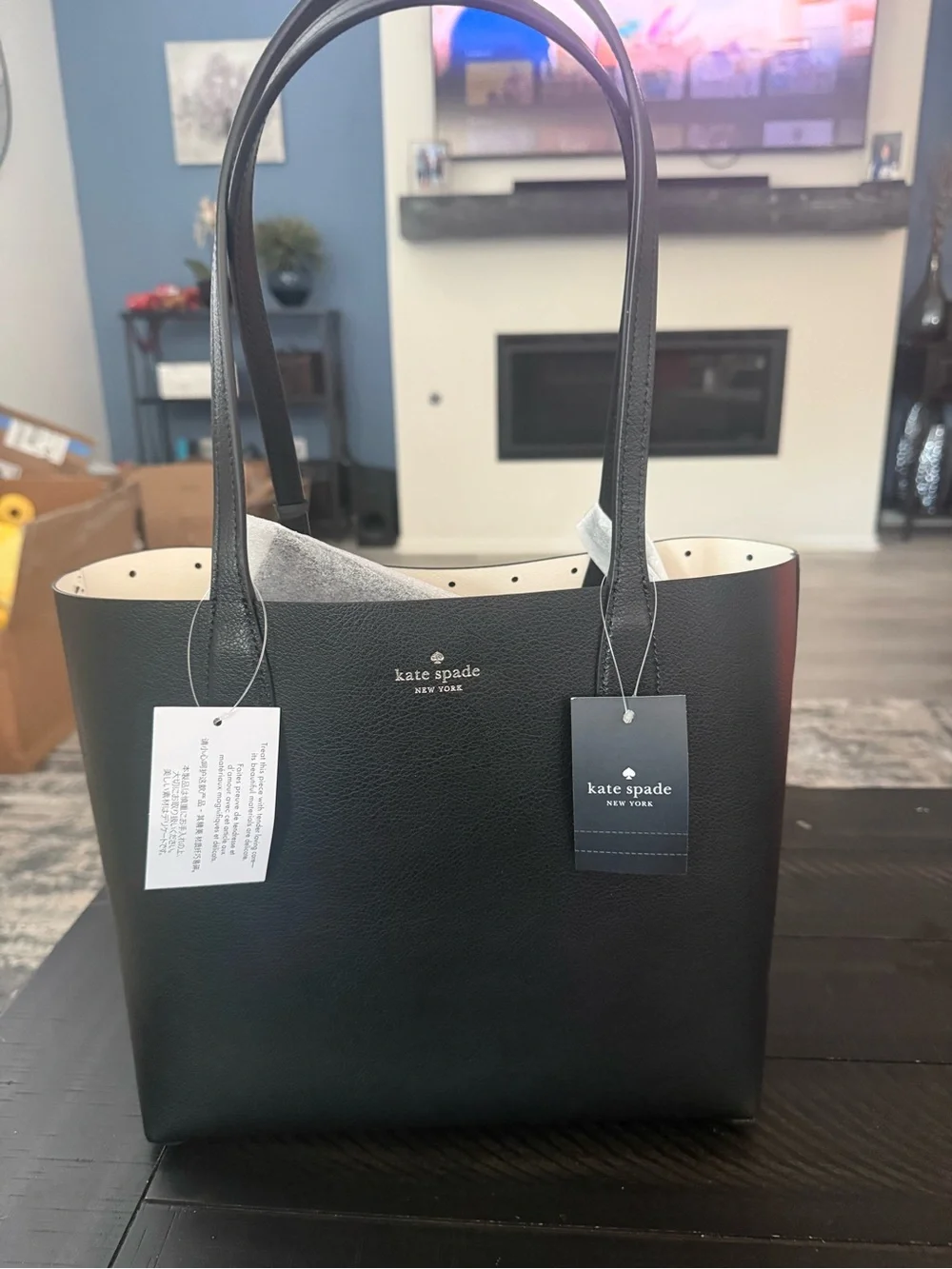 NWT Kate Spade x Disney Black Beauty and the Beast Reversible Rose Tote