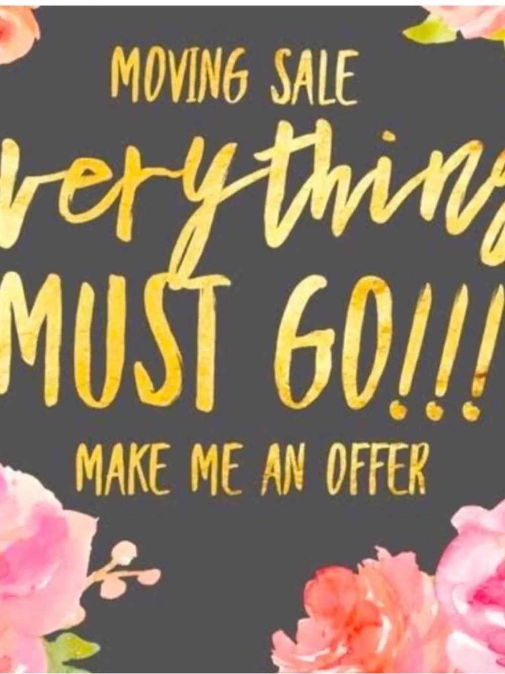Graphic Sign Print in Pink Text