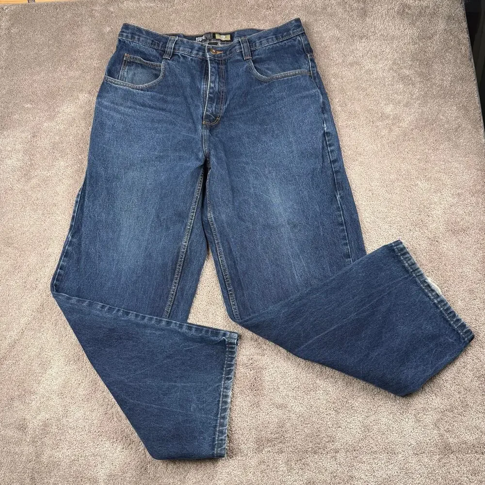 Southpole Baggy Jeans Size 36 Dark Wash Y2K Streetwear Skater Hip Hop