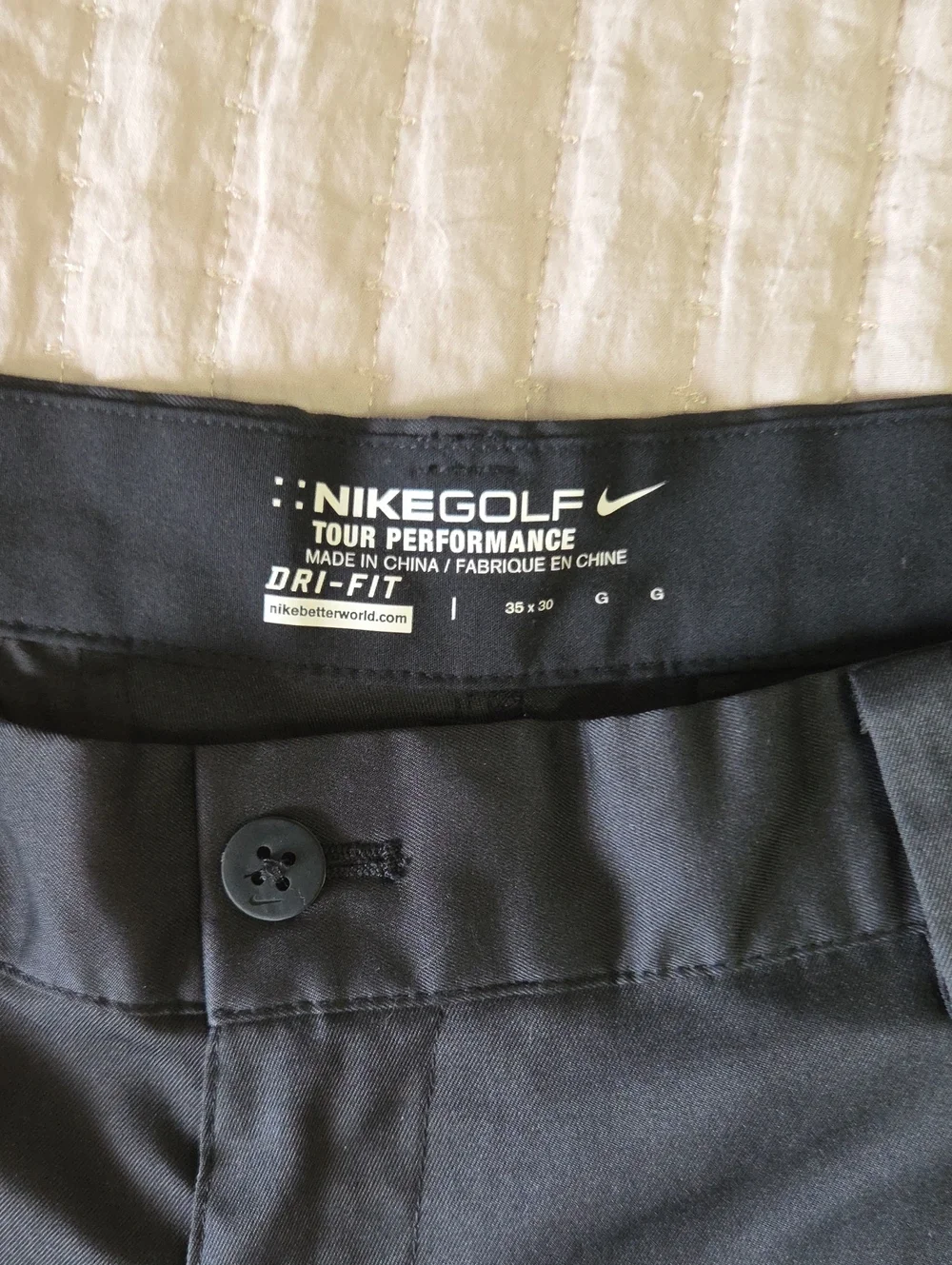 Nike Black Tour Performance Dri-FIT Golf Pants 35X30