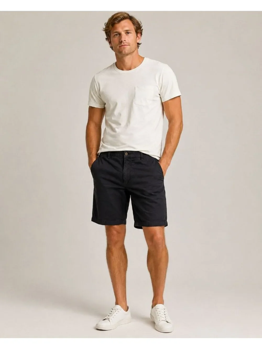 Tommy Bahama Chino Shorts Black Flat Front Casual Classic Fit 36