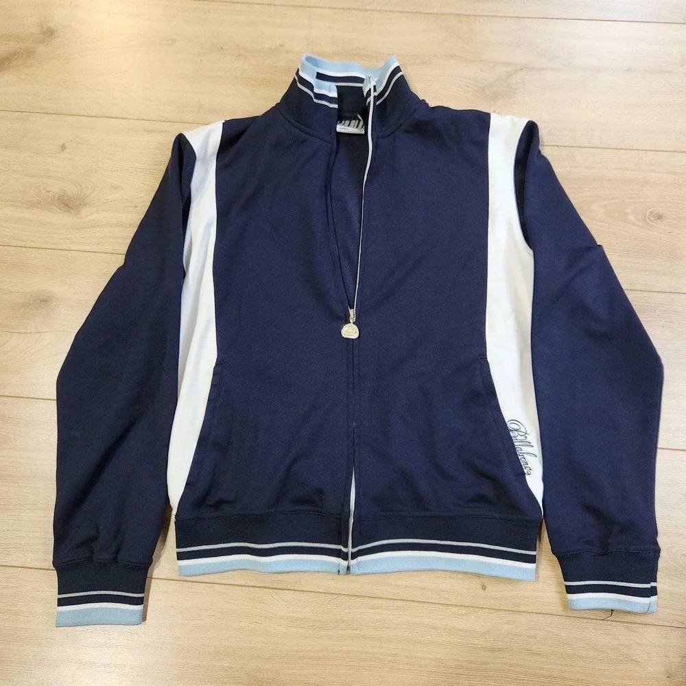Vintage Billabong Track Jacket Mens Small Blue White Colorblock Full Zip Y2K