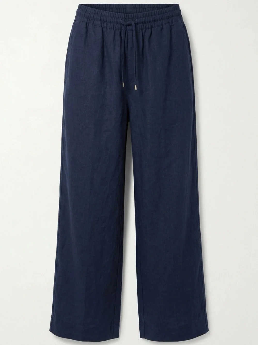 Quince 100% European Linen Wide Leg Pull-On Pants Navy Large