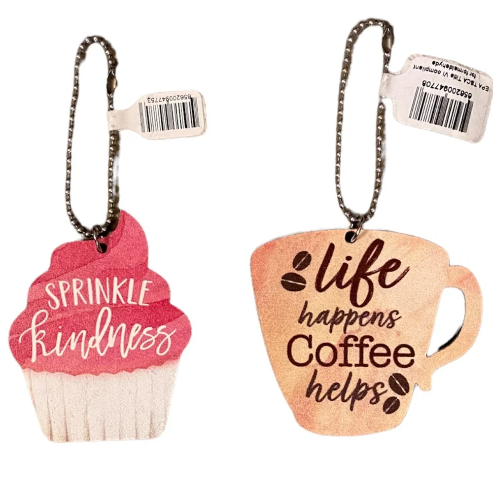 Cupcake & Coffee Theme Keychains Set *cupcake set charms