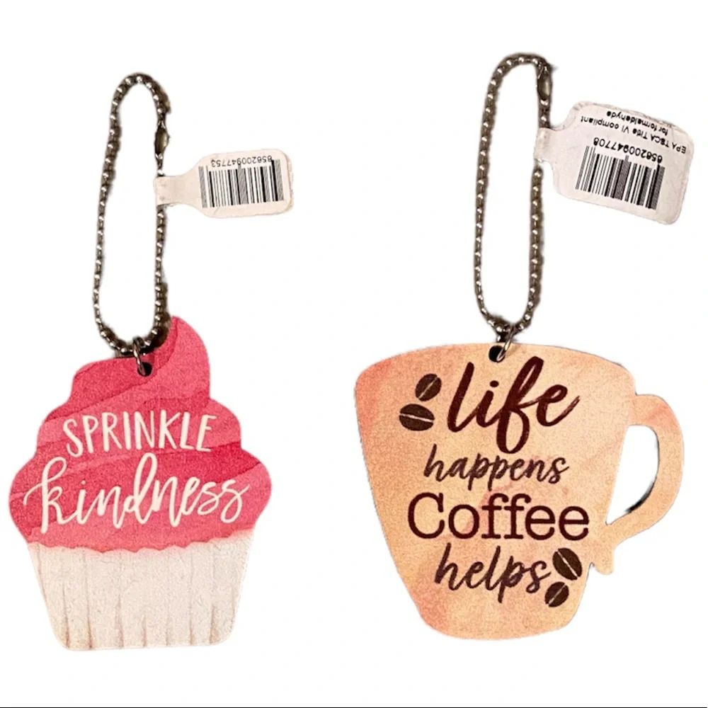 Cupcake & Coffee Theme Keychains Set new charms