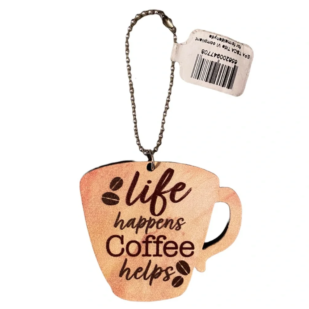 Cupcake & Coffee Theme Keychains Set statement *coffee word