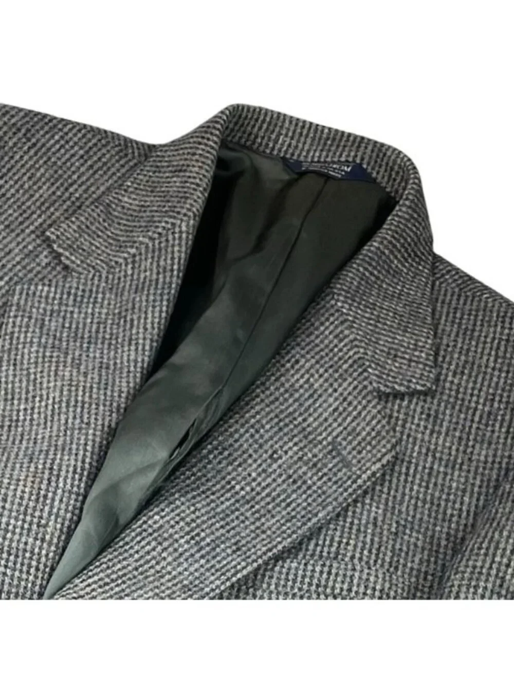 VTG Harris Tweed x Nordstrom Men's 100% Wool Blazer Blue/Beige • USA • 44R