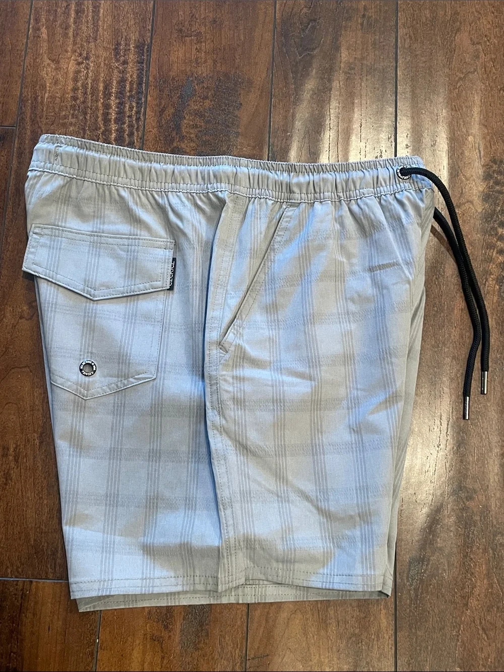 Ezekiel Light Gray Plaid Shorts