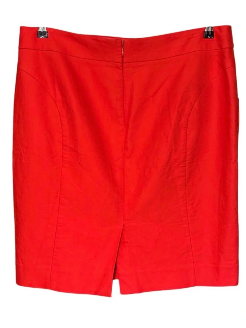 J. Crew The Pencil Skirt 100% Cotton Red Pencil Skirt size 16
