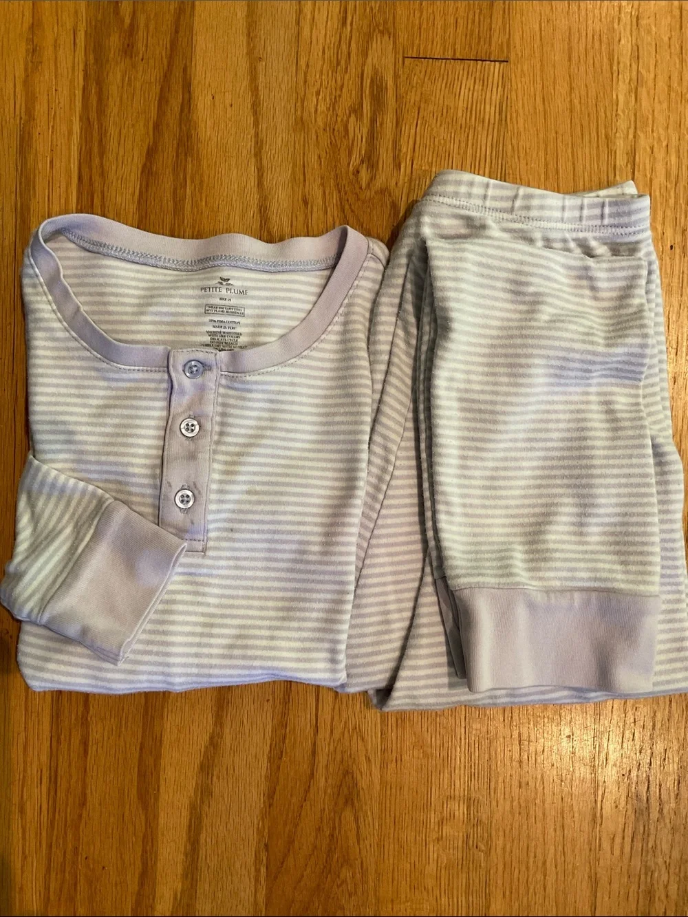 Petite Plume - Snug fit, 2-piece pajama set - Pima cotton - Boy’s size 12