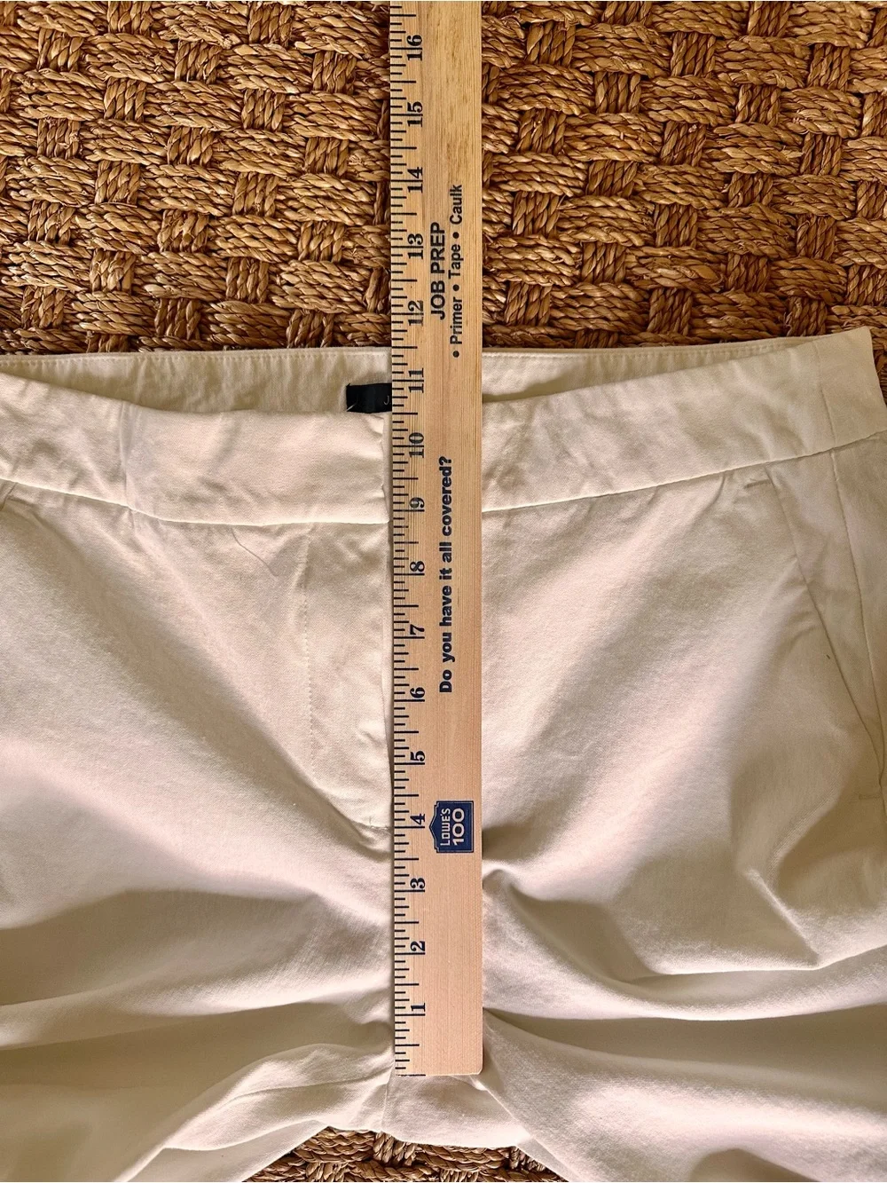 J.Crew Ivory Kick Flare Crop Pants Size 8 Stretch Cotton Blend