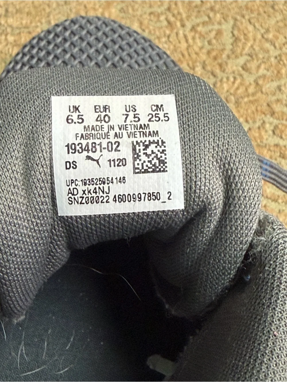 Puma Mens Axelion Spark (193481-02) Gray Running Walking Shoes Sneakers 7.5