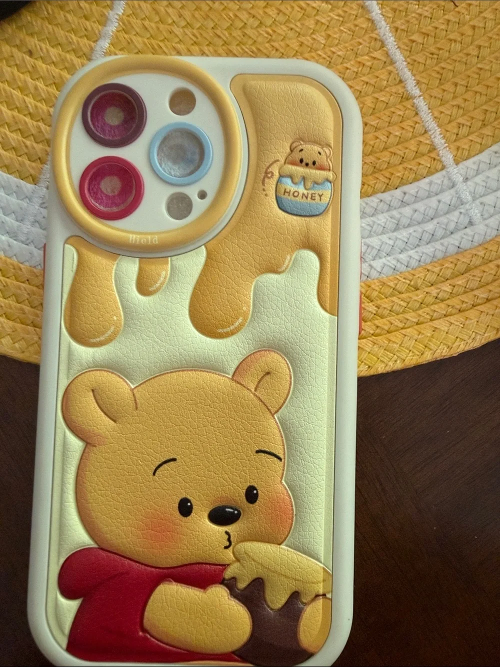 Cute Winnie-the-Pooh Honey Phone Case - Yellow & Red