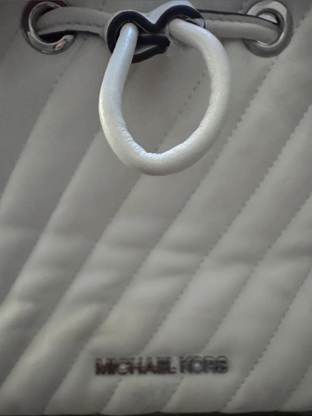 Michael Kors white quilted