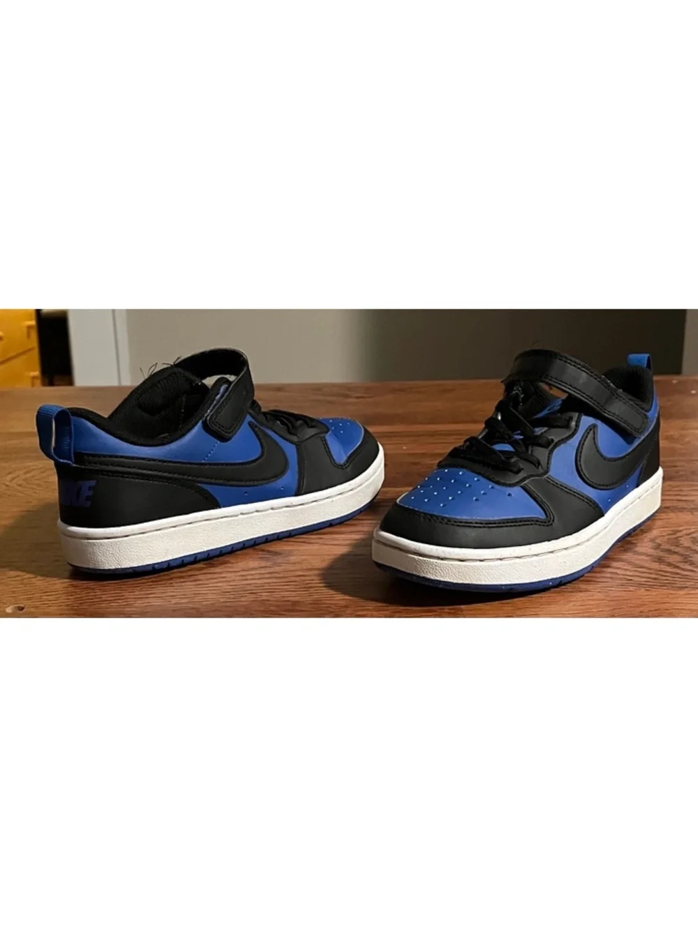 Nike Kids' Court Borough Low 2 (2Y) Blue and Black Sneakers