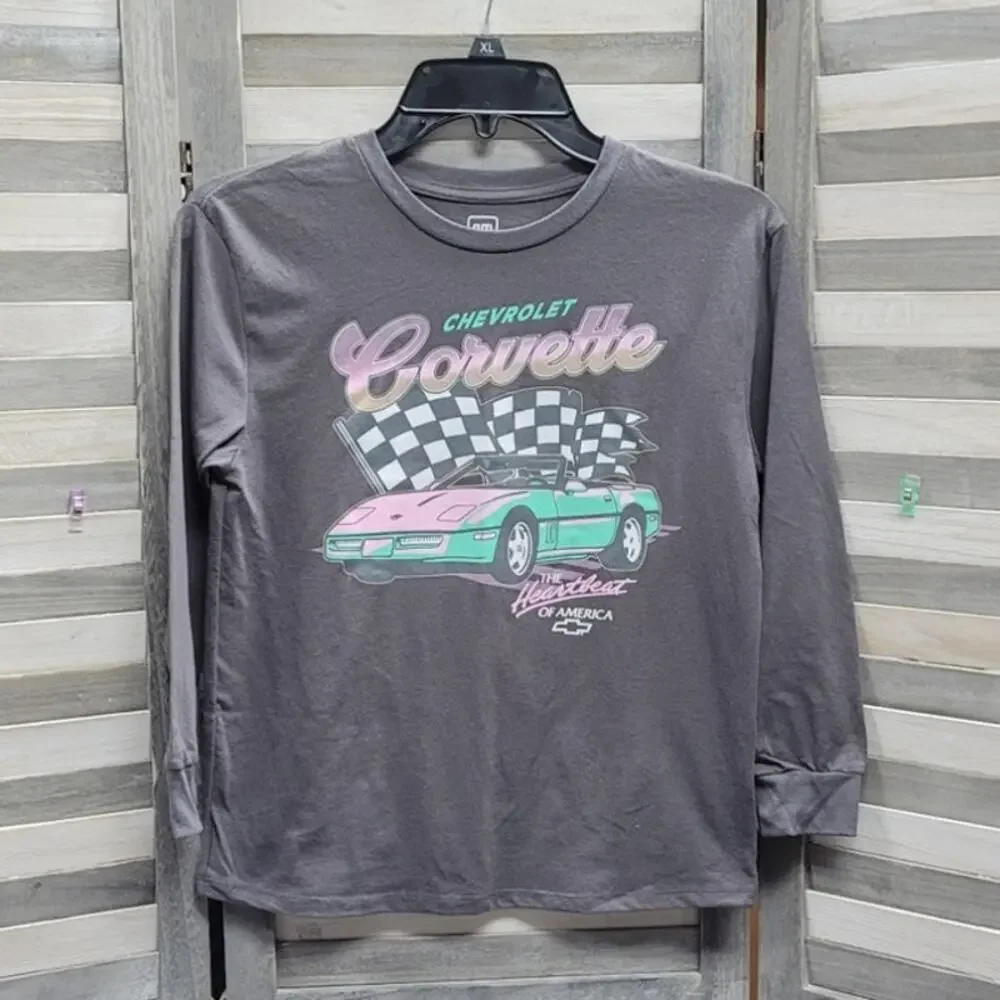 Girls' Long Sleeve Oversized 'Corvette' Graphic T-Shirt | Art Class | XL (14)