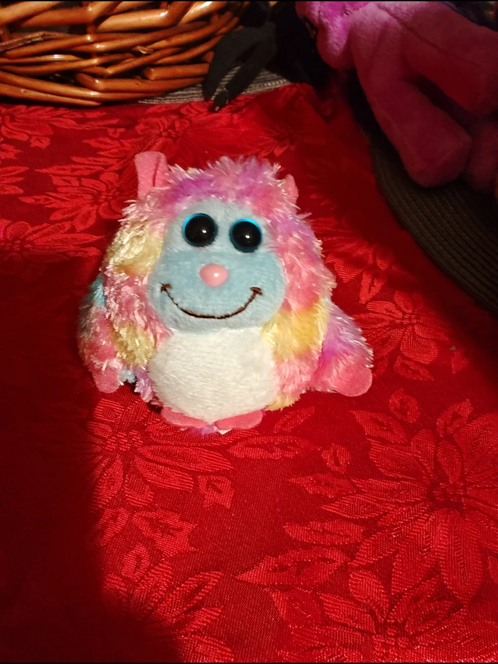 Ty Willy Monster Buddy with Pastel Pink, Blue, Yellow Fur