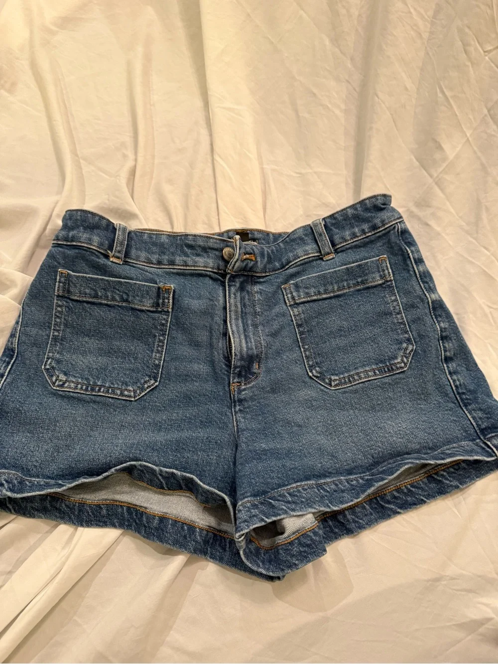 J. Crew Medium Blue Denim High-Rise Jean Shorts