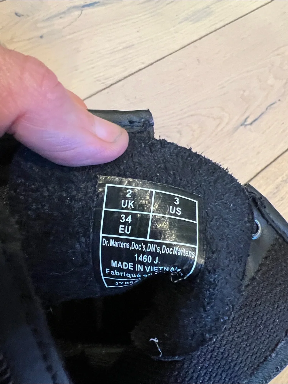 Dr. Martens stitching tabs sturdy
