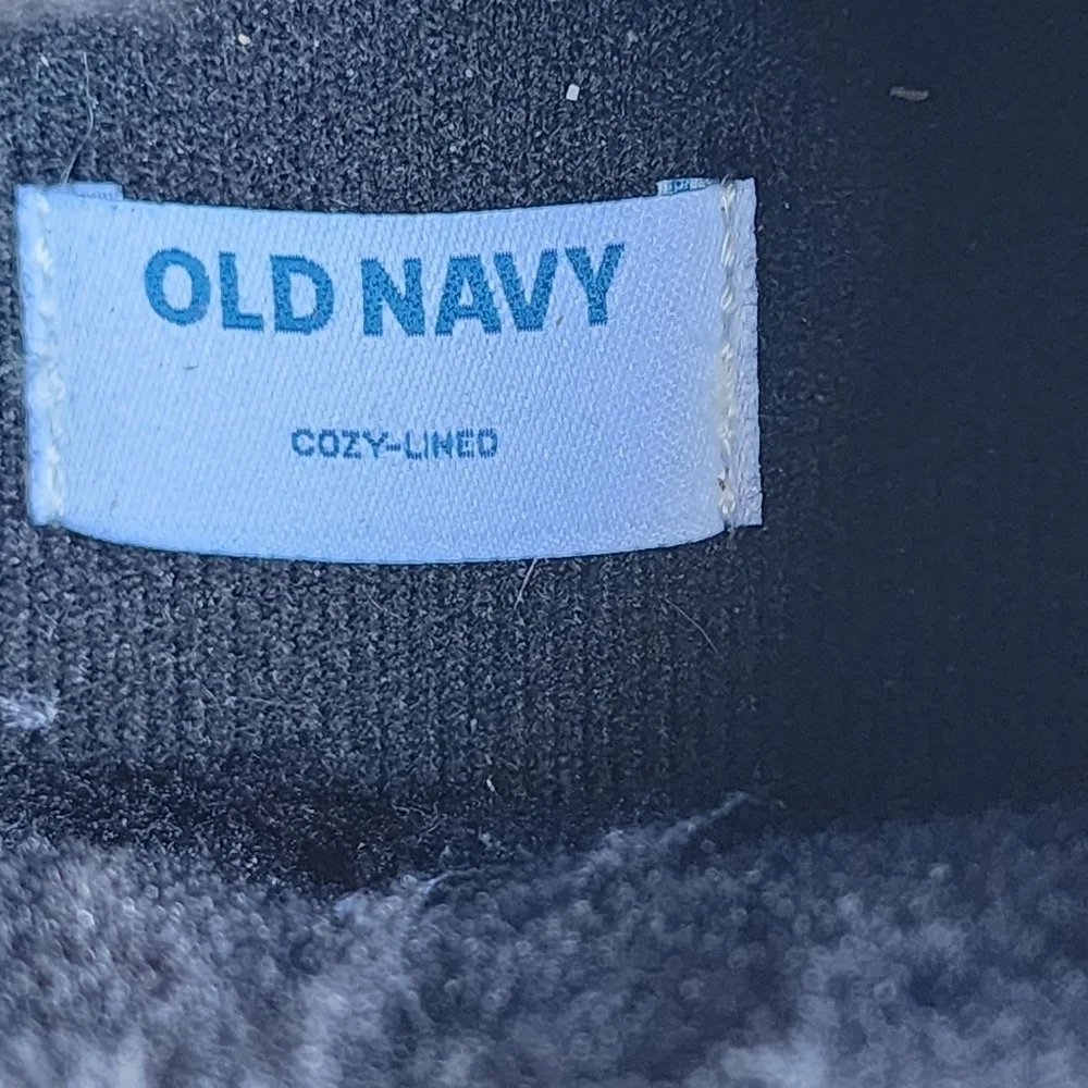 Old Navy Cozy Lined Faux Fur Winter Boots Ankle Booties Black Womens Size 7
