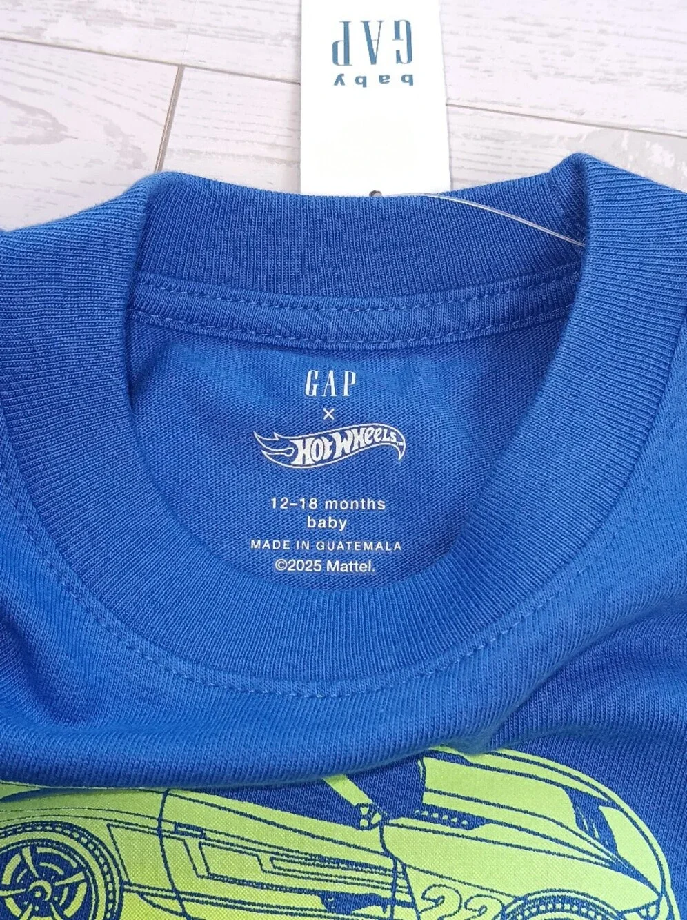 NWT  Baby Gap x Hotwheels Toddler Boy's Graphic Print Shirt Short Sleeve 12-18 M